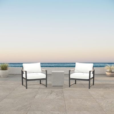 Lakeview Avenue Bay Slate/Pebble Gray 3 Pc Chat Set – Canvas Natural