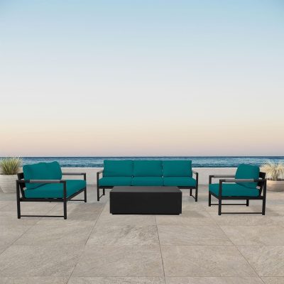 Lakeview Avenue Bay Black/Carbon 4 Pc Sofa Loveseat Set – Spectrum Peacock