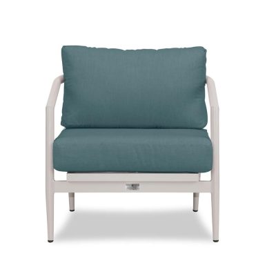 Midnight Cove Aluminum Club Chair in Urban Stone/Carrera/Cast Lagoon By Lakeview Outdoor Designs