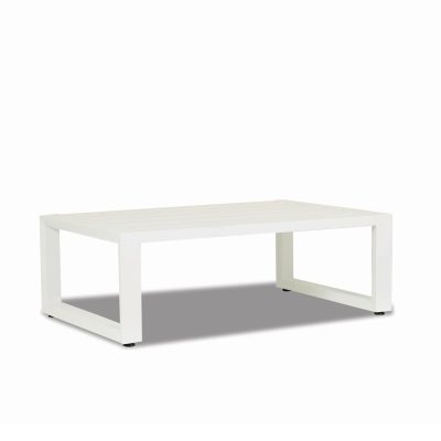 Sunset West Newport 54 X 33 Inch Rectangular Aluminum Patio Coffee Table