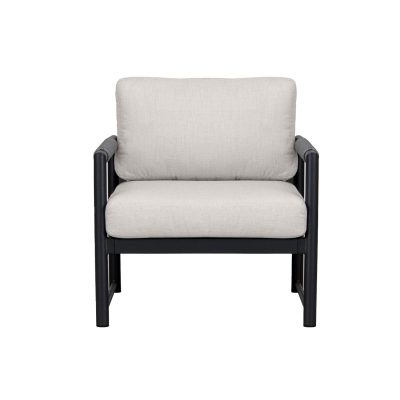 Lakeview Avenue Bay Black/Carbon Club Chair – Cast Silver