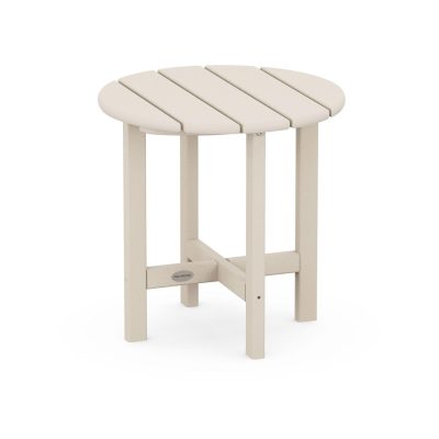 POLYWOOD 18-Inch Round Side Table – Sand