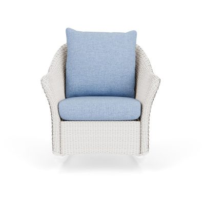 Weekend Retreat Wicker Rocking Chair in White/Demo Skyway By Lloyd Flanders