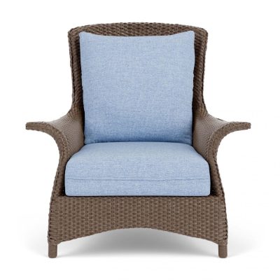 Mandalay Wicker Club Chair in Bark/Demo Skyway By Lloyd Flanders