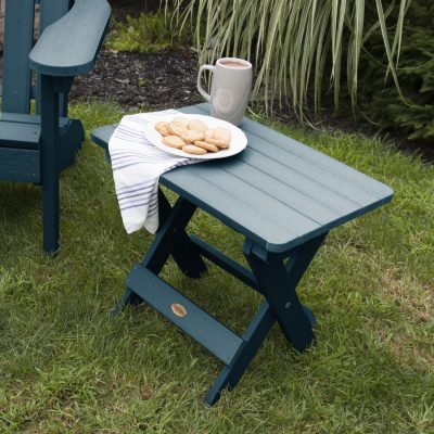 Lakeview Folding Adirondack Side Table – Nantucket Blue