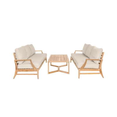 Charleston 3 Piece Lounge Set in Sand By Teak + Table