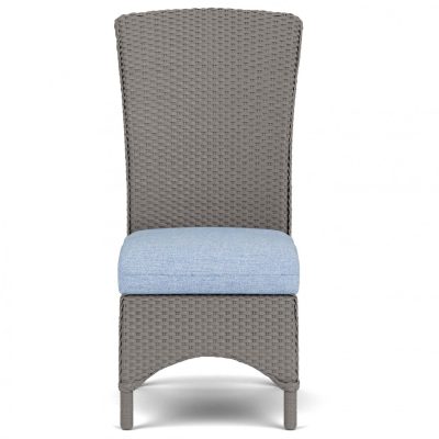 Mandalay Wicker Dining Side Chair in Pewter/Demo Skyway By Lloyd Flanders