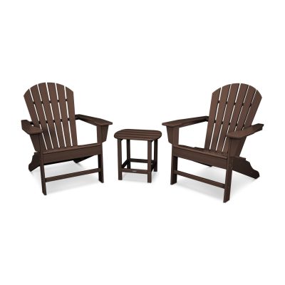 POLYWOOD South Beach Adirondack 3-Piece Set – Mahogany