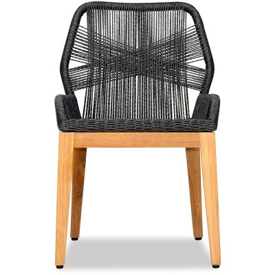 Wood Grove Reclaimed Teak and Rope Dining Side Chair By Lakeview Outdoor Designs