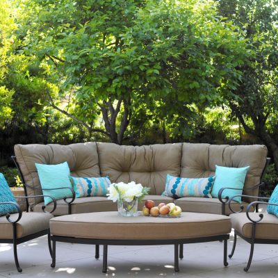 Darlee Santa Anita 6 Piece Cast Aluminum Patio Sectional Set