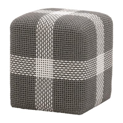 Cocoa Way Dove Woven Rope Accent Cube By Lakeview