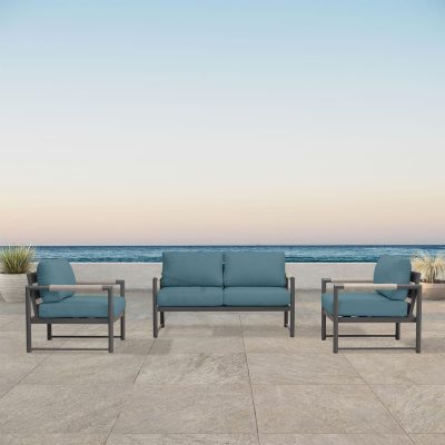 Lakeview Avenue Bay Slate/Pebble Gray 3 Pc Loveseat Set – Cast Lagoon