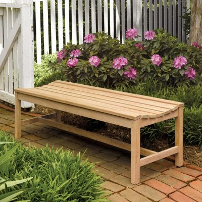 Oxford 60 Inch Natural Teak Outdoor Bench By Oxford Garden