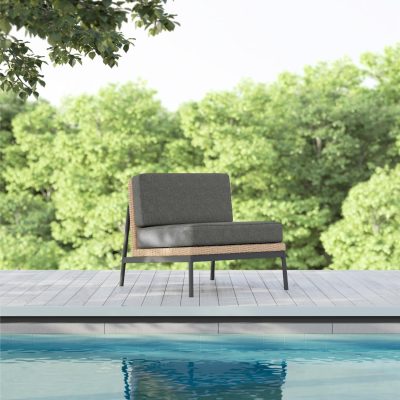 Terra Wicker Club Chair in Natural/Midnight by Azzurro Living