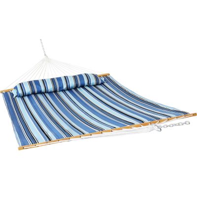 Ultimate Patio Quilted Double Hammock & Pillow – Misty Beach