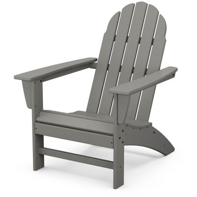 POLYWOOD Vineyard Adirondack Chair – Slate Grey