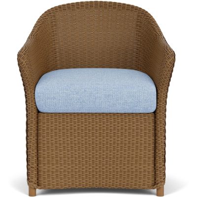 Weekend Retreat Wicker Dining Arm Chair in Hickory/Demo Skyway By Lloyd Flanders