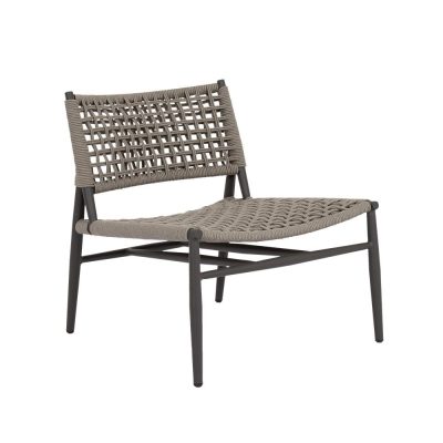 Sunset West Grigio Olefin Rope & Aluminum Patio Accent Chair