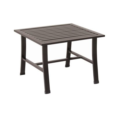 La Jolla 22 Inch Square Aluminum Patio End Table By Sunset West