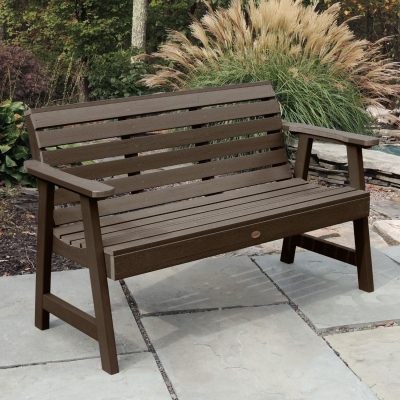 Lakeview Elm Pointe 5-Foot Garden Bench – Weathered Acorn