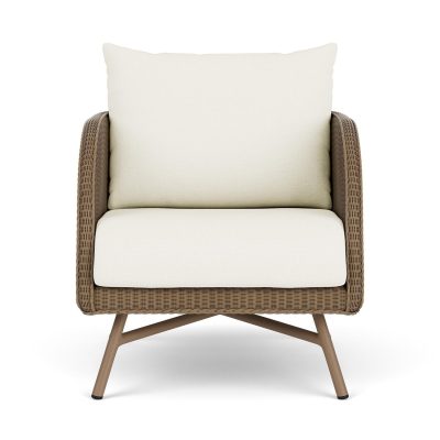 Essence Wicker Club Chair in Fawn/Sailcloth Salt By Lloyd Flanders