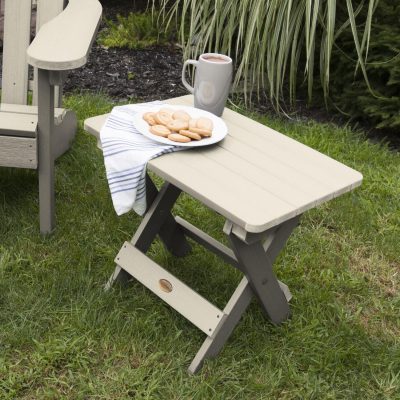 Lakeview Folding Adirondack Side Table – Whitewash