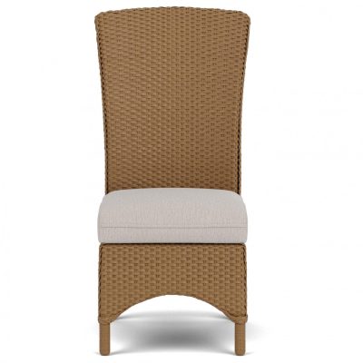 Mandalay Wicker Dining Side Chair in Hickory/Remy Cloud By Lloyd Flanders