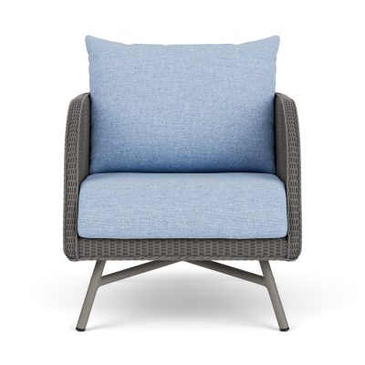 Essence Wicker Club Chair in Pewter/Demo Skyway By Lloyd Flanders