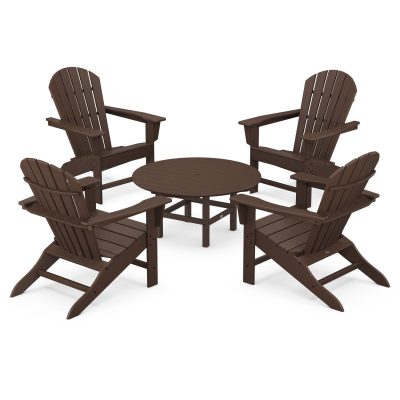 POLYWOOD South Beach 5-Piece Conversation Group – Mahogany