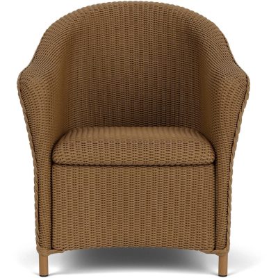 Reflections Wicker Dining Arm Chair in Hickory By Lloyd Flanders