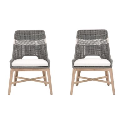 Cocoa Way Woven Rope Dining Chair in Dove – Set of 2 – By Lakeview