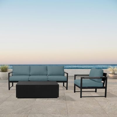 Lakeview Avenue Bay Black/Carbon 3 Pc Sofa Set – Cast Lagoon