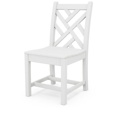 POLYWOOD Chippendale Dining Side Chair – White