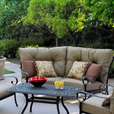 Darlee Santa Anita 5 Piece Cast Aluminum Patio Sectional Set