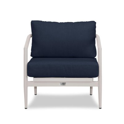 Midnight Cove Aluminum Club Chair in Urban Stone/Carrera/Spectrum Indigo By Lakeview Outdoor Designs