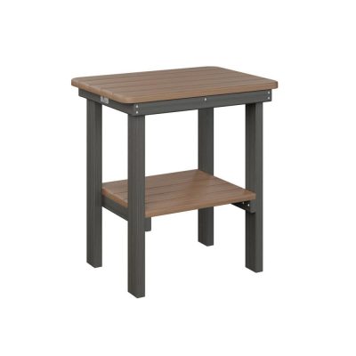 Berlin Gardens Rectangular End Table – Antique Mahogany on Coastal Gray