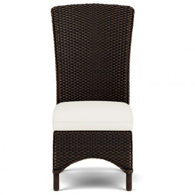 Mandalay Wicker Dining Side Chair in Mink/Sailcloth Salt By Lloyd Flanders