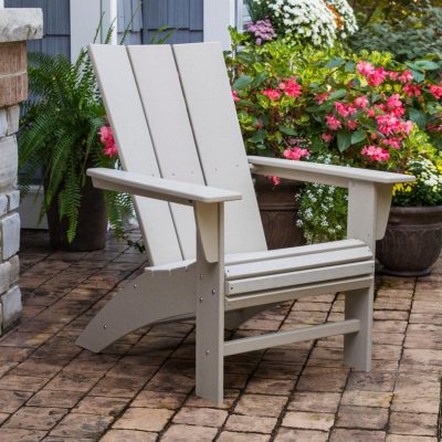 POLYWOOD Modern Curveback Adirondack Chair – Sand