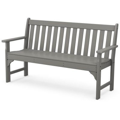 POLYWOOD Vineyard 60-Inch Bench – Slate Grey