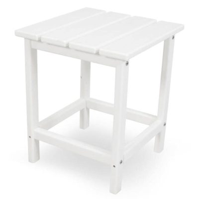 POLYWOOD Long Island 18 Inch Side Table in White