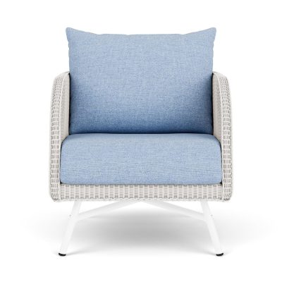 Essence Wicker Club Chair in White/Demo Skyway By Lloyd Flanders