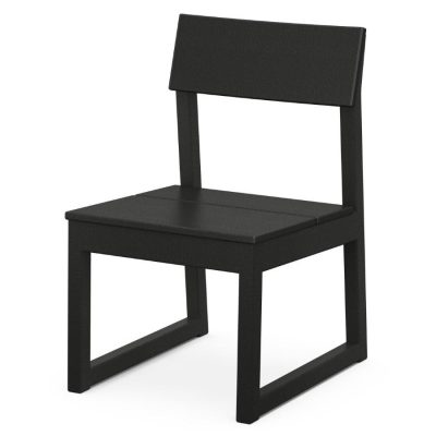 POLYWOOD EDGE Dining Side Chair in Black