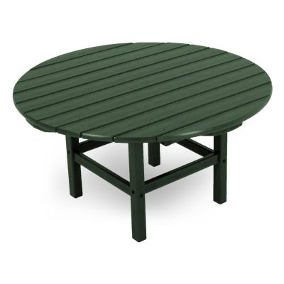 POLYWOOD 38-Inch Round Conversation Table – Green