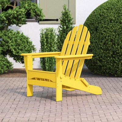 POLYWOOD Classic Folding Adirondack Chair – Lemon