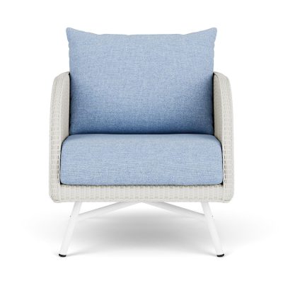 Essence Wicker Club Chair in Matte White/Demo Skyway By Lloyd Flanders