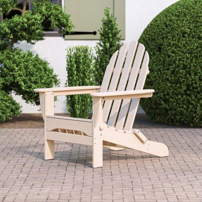 POLYWOOD Classic Folding Adirondack Chair – Sand