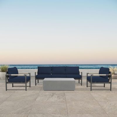 Lakeview Avenue Bay Slate/Pebble Gray 4 Pc Sofa Set – Spectrum Indigo