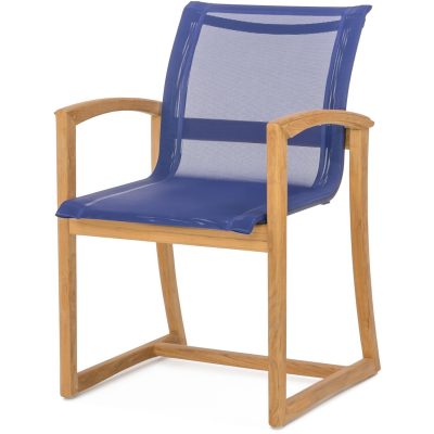 Capri Sling Dining Chair in Navy By Teak + Table