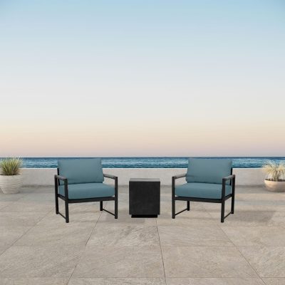 Lakeview Avenue Bay Black/Carbon 3 Pc Chat Set – Cast Lagoon