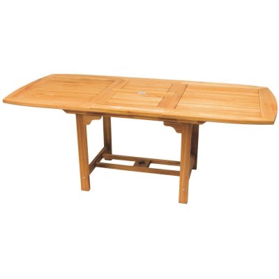 Family 96 X 44 Inch Rectangular Teak Patio Dining Table W/ Extension By Royal Teak Collection